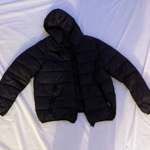 Mens Hoodie Winter Puffer Coat Black Forever 21